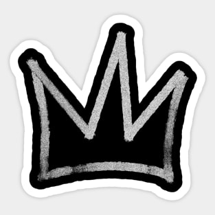 WHITE ART - Basquiat - King Crown Basquiat Sticker